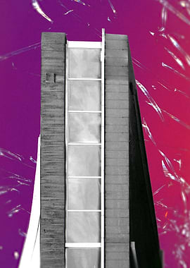 Plastic Brutalism, concrete Edges in Chromatic Void