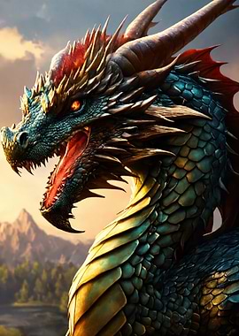Detailed Dragon Portrait