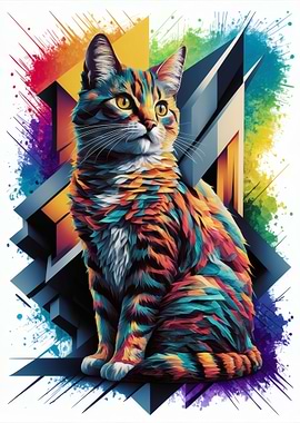 Colorful Cat in Geometry
