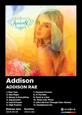 Addison Rae Album Cover Art