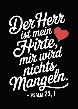 German Psalm 23:1 Der Herr ist mein Hirte