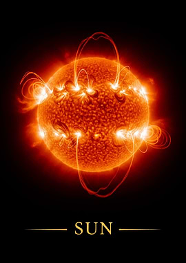 The Sun with Solar Flares