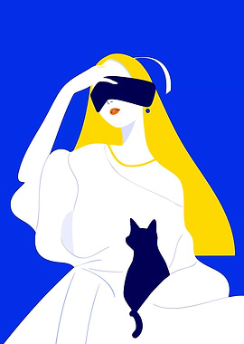 Woman and Cat