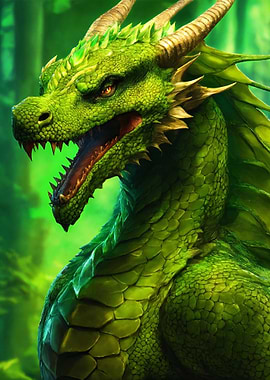 Green Dragon Portrait