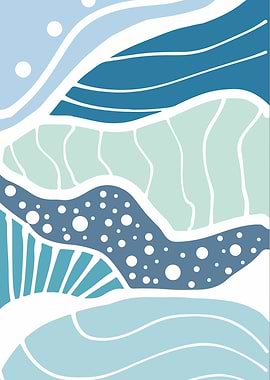 Abstract Blue and White Pattern