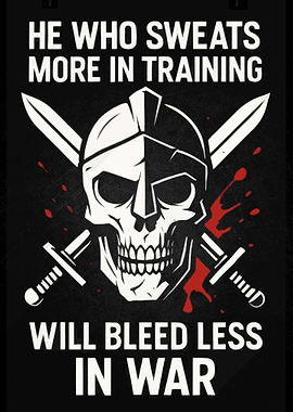 Training and War Skull Poster