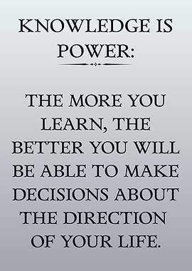 Knowledge is Power Text Art