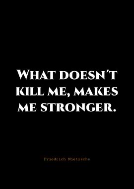 Nietzsche Quote: What Doesn't Kill Me