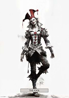The Fool Tarot Card - Darkness Series