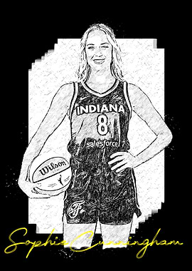 Sophie Cunningham Basketball Player Art