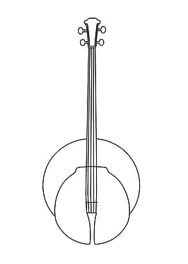 Banjo Minimalist Line Art