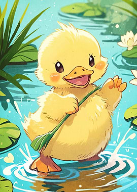 Cute Duckling Pond