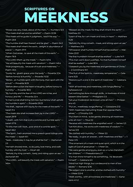 Scriptures on Meekness