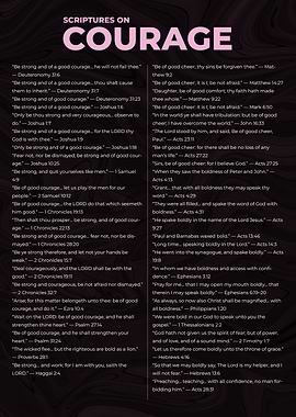 Scriptures on Courage - Bible Verses