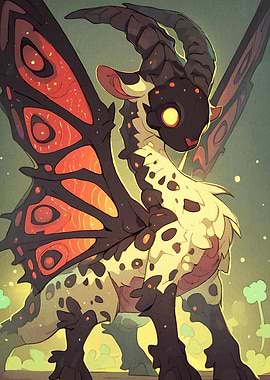 Butterfly-winged horned