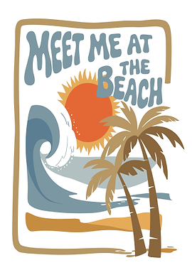 Meet Me at the Beach Illustration