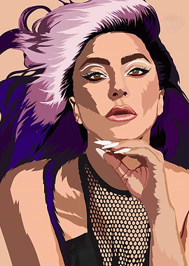Lady Gaga Digital Art Portrait