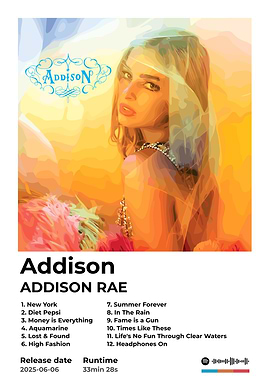 Addison Rae Album Cover Art