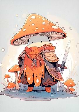 Mushroom Warrior Cartoon