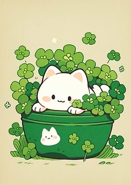 Cute Cat Clover