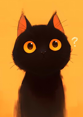 Curious Black Cat