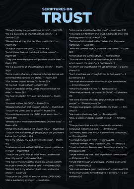 Scriptures on Trust: Bible Verses