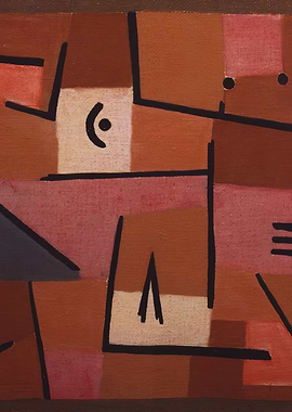 Abstract Geometric Painting with Symbolic Elements