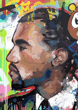 Kanye West Portrait with Bear