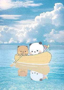 Cute Bear Panda Boat