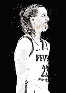 Caitlin Clark BBasketball Player Ink Sketch