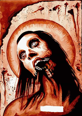 Terrifying Zombie Woman Portrait