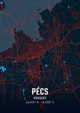 Pécs City Map