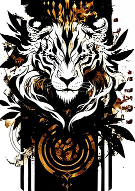 Abstract Tiger Art