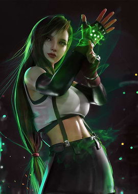 Woman with Green Energy