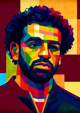 Mohamed Salah Pop Art Portrait
