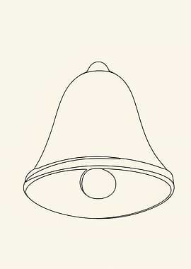 Bell Minimalist Line Art