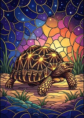 Stained Glass Turtle