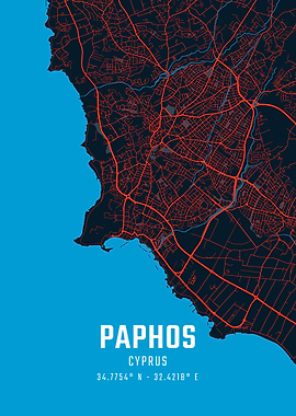 Paphos City Map