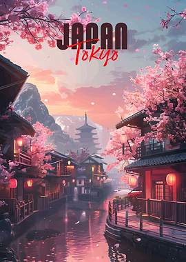 Japan Tokyo Cherry Blossoms Landscape