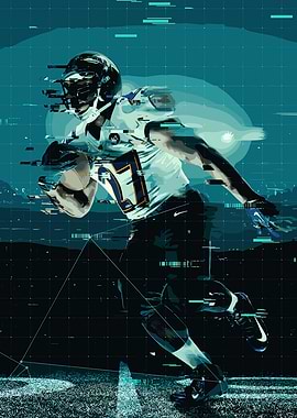 American Football Player Digital Art
