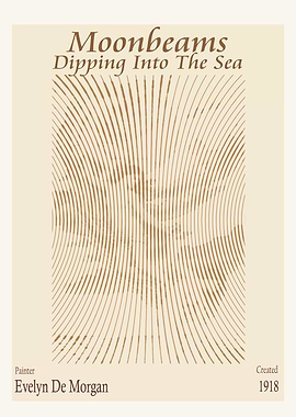 Moonbeams Dipping Into The Sea Art