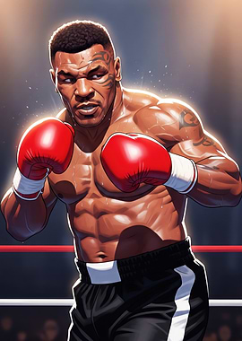 Mike Tyson Boxing Portrait