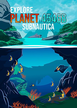 Subnautica Planet 4546B Travel Poster