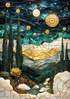 Stained Glass Landscape