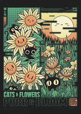 Cats and Flowers: Purr & Bloom