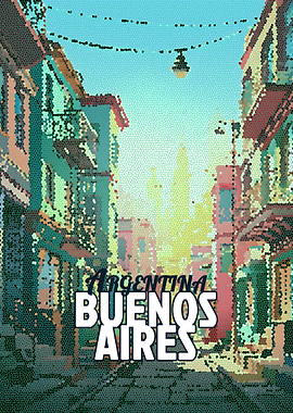 Argentina Buenos Aires Mosaic Poster