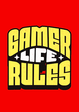 Gamer Life Rules Text Art