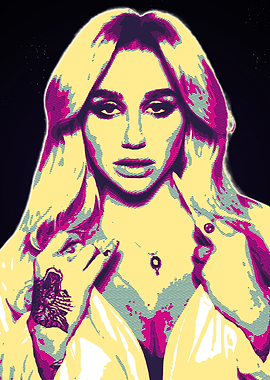 Kesha Pop Art Portrait