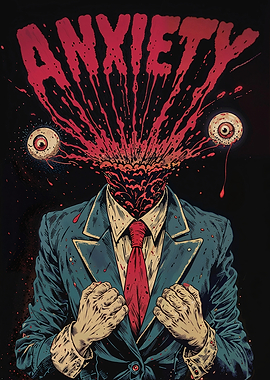 Anxiety Explosion - Surreal Mental Health Expression