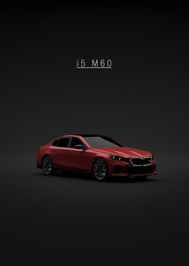 BMW i5 M60 2024 Red Front